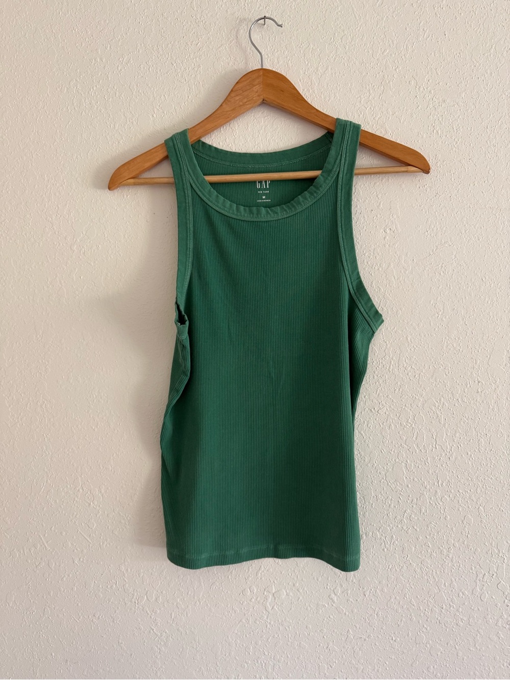 GAP Women's Dark Green Ribbed Tank